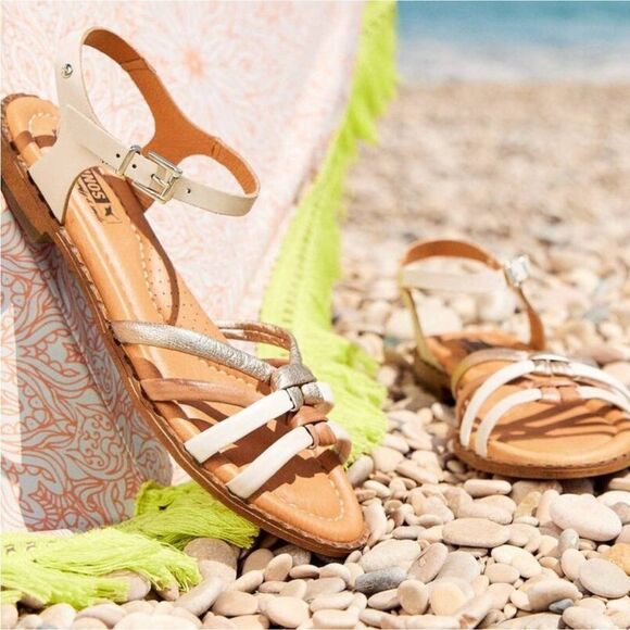 Pikolinos Algar Leather Sandals, Strappy Flats Size 39 (US 8.5) - Picture 1 of 8